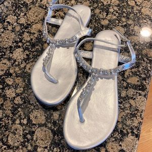 David’s bridal jeweled sandal